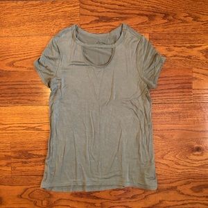 Girls Green Keyhole Tunic Shirt